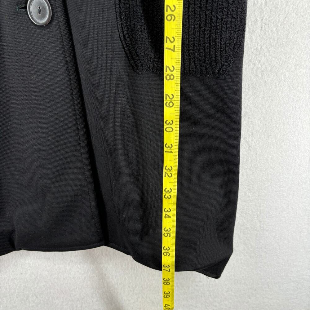 JAN & CARLOS Blazer 40 Merino Wool Stretch Two Button Jacket Black Italy VTG - Picture 14 of 16